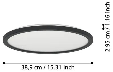 Eglo 901464 - LED RGBW St. kúpeľ. svietidlo ROVITO-Z 18,5W/230V pr. 38,9 cm IP44