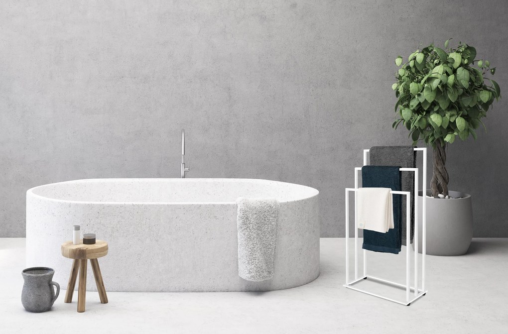 Dekorstudio Vešiak na uteráky 3-ramenný - biely