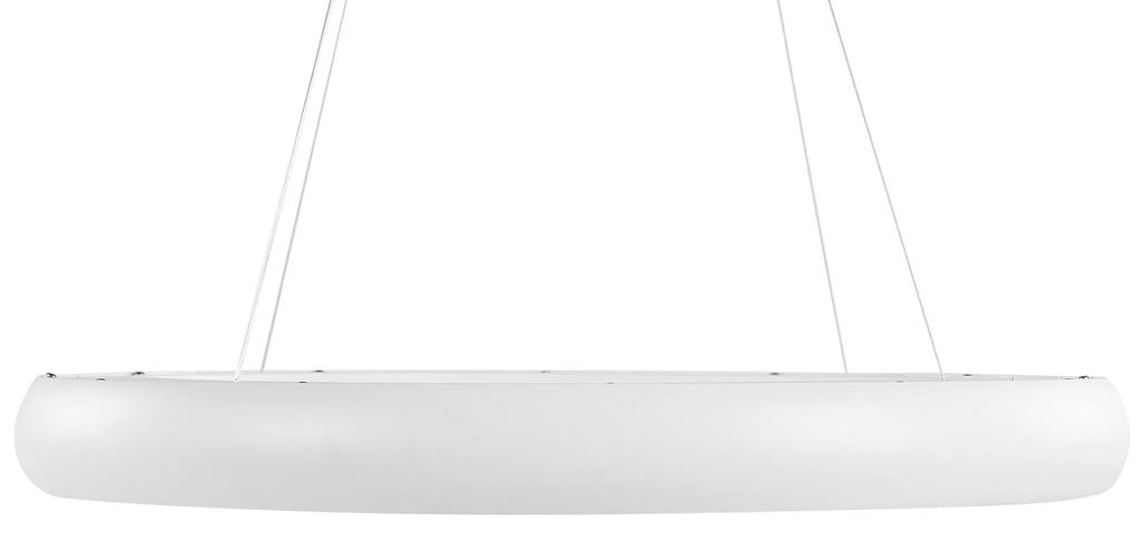 Závesná kovová LED lampa biela BAGO Beliani
