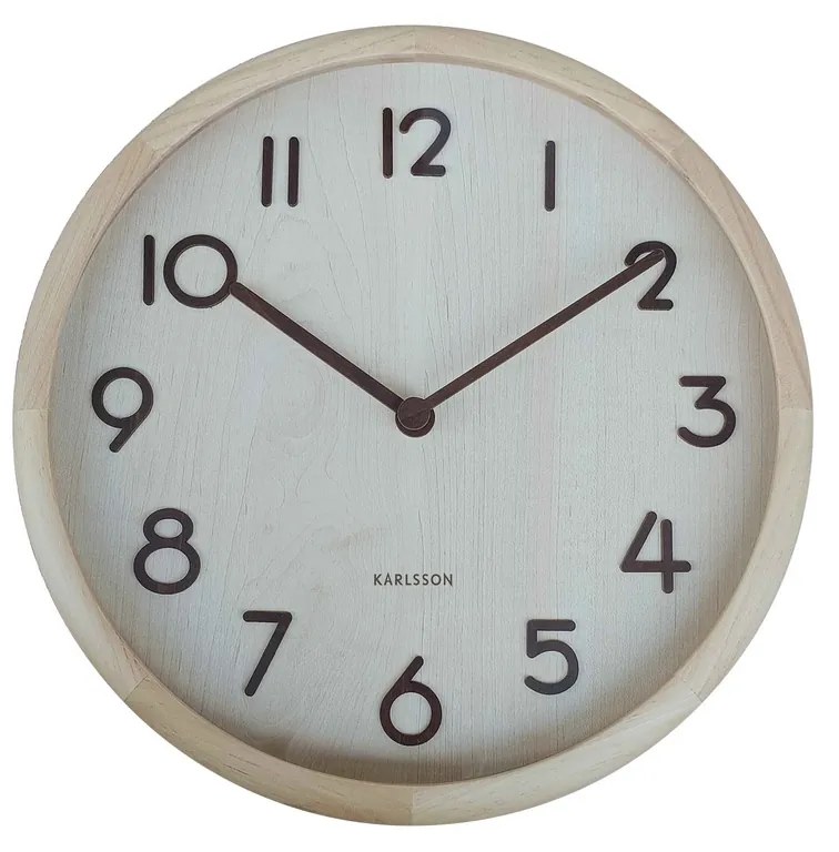 Karlsson 6021WD dizajnové nástenné hodiny biela, pr. 30 cm