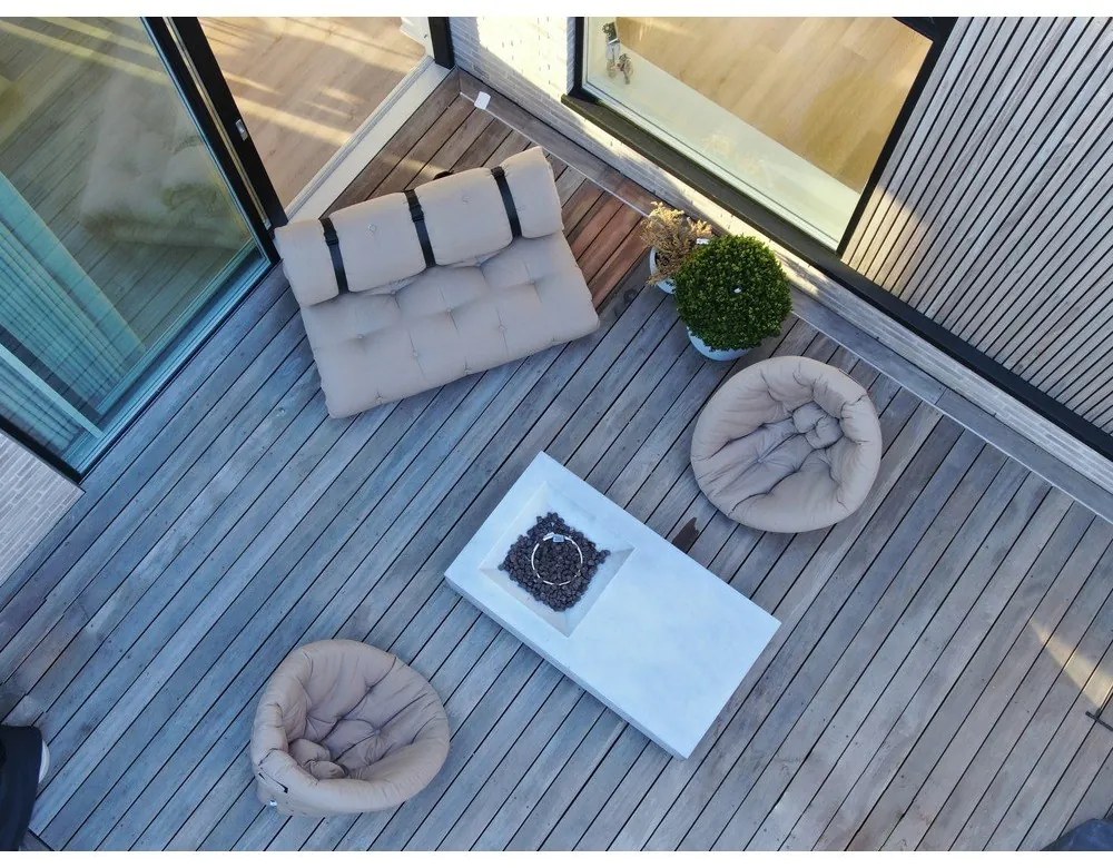 Biele rozkladacie kreslo vhodné do exteriéru Karup Design Design OUT™ Nido White