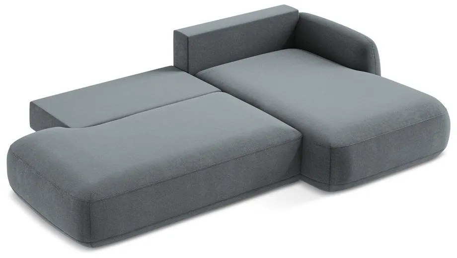 Sivomodrá rozkladacia rohová pohovka (pravý roh/s leňoškou) Hale – Makamii