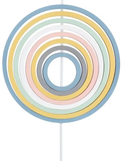 Detský závesný luster HOOPS na lanku 1xE27/20W/230V priemer 27 cm pestrofarebný