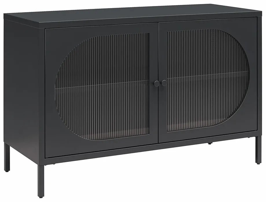 Čierna kovová vitrína 100x64x40 cm Luna – Støraa