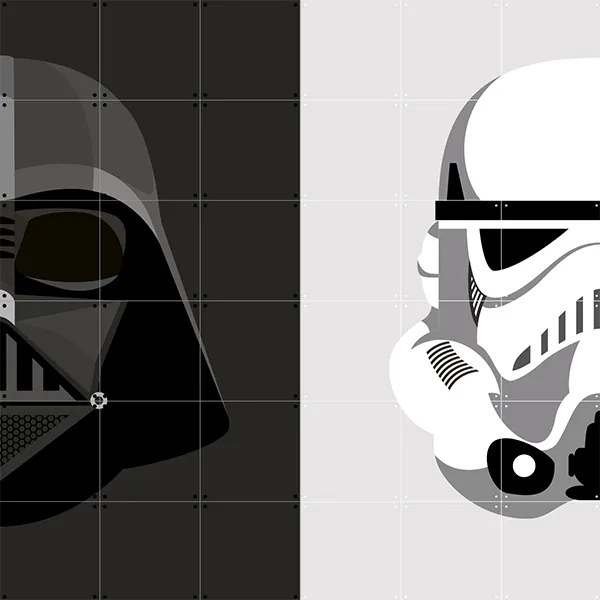 IXXI Skladaný obraz Star Wars Stormtrooper / Darth Vader L