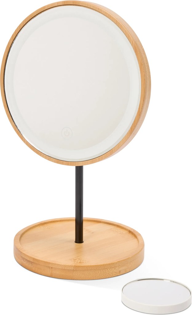 LED kozmetické zrkadlo s dodatočným 5-násobným zväčšením