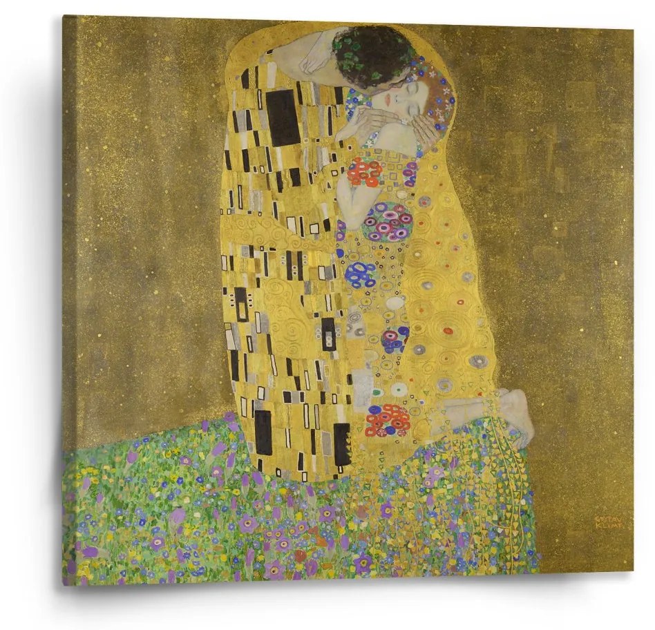 Sablio Obraz Polibek - Gustav Klimt - 110x110 cm