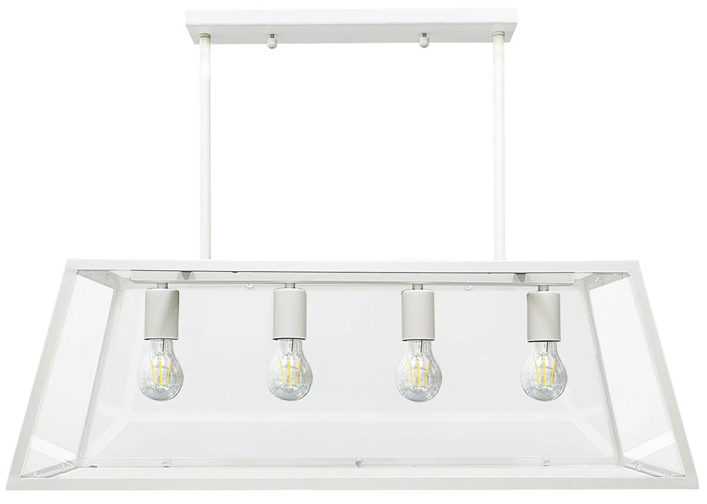 PLX Dizajnové závesné osvetlenie nad jedálenský stôl NORTH LAS VEGAS, 4xE27, 60W, biele