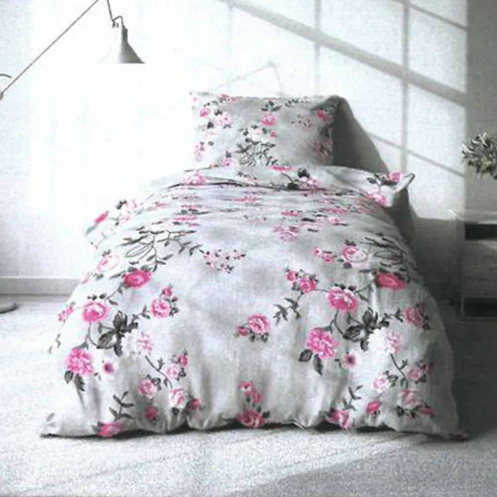 Bavlnené posteľné obliečky pink rose 4-dielne
