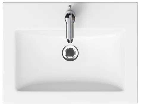 Cersanit S801-147-DSM - Závesná kúpeľňová skrinka s umývadlom LARA 60 cm biela