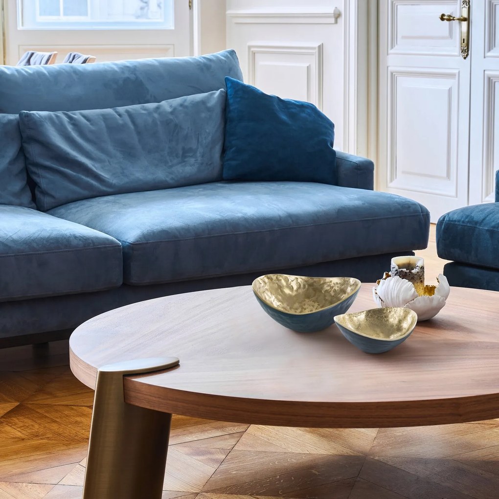 DEKORAČNÁ KOVOVÁ MISKA PEDRO1 (11) 16X16X8CM TMAVOMODRÁ