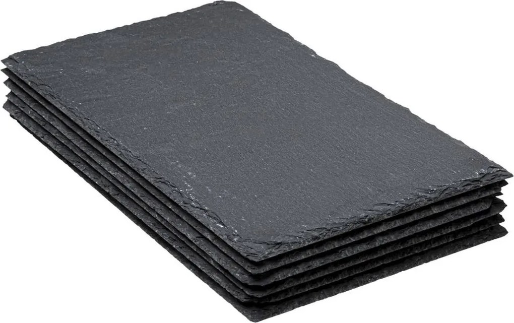 Súprava 6 bridlicových podnosov TACE antracitová