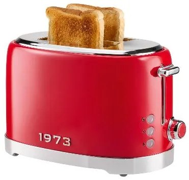 Silvercrest®  Hriankovač Retro 1973, červený + Chlebník Retro 1973, červený  (800010789)