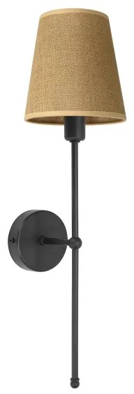 Nástenné svietidlo MADELA 1xE14/40W/230V juta/čierna