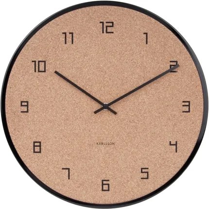 Nástěnné hodiny Dex, 40 cm, černá, korek Stfh-KA5664BK Time for home+