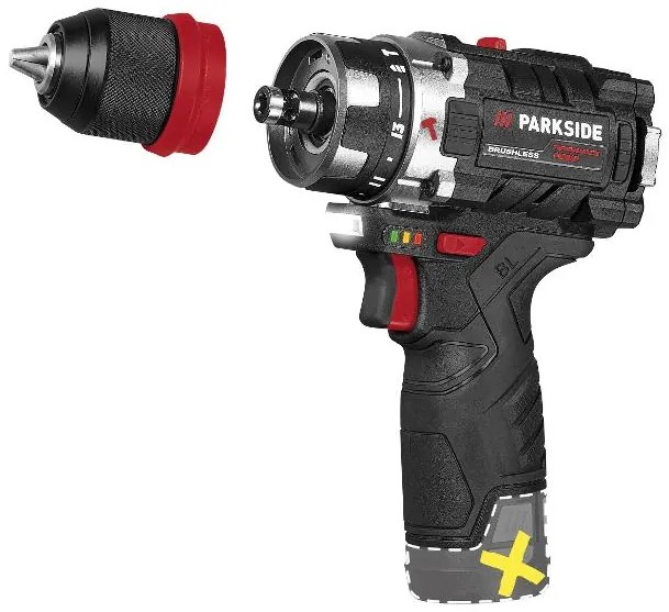 Parkside Performance® Aku príklepová vŕtačka 12 V Psbsap 12 A1 + Akumulátor 12 V/2,5 Ah Papk 12 2.5 B1 + Nabíjačka 6 A Plgk 12 6.0 B1 (800011523)