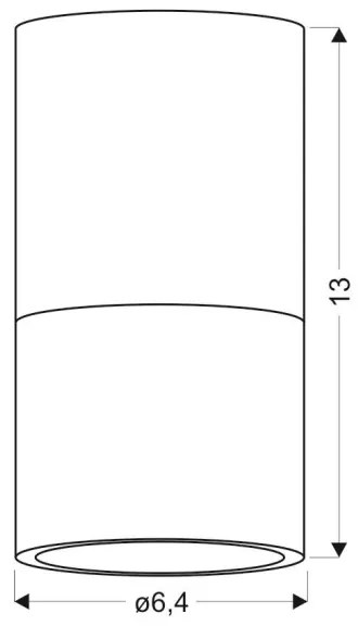 Bodové svietidlo TUBA 1xGU10/15W/230V šedá/biela