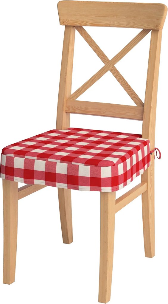 Sedák na stoličku Ingolf farba produktu červená látka vzorované