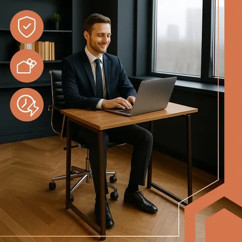 Skladací pracovný  stôl v loft štýle 80 x 45 cm čierna