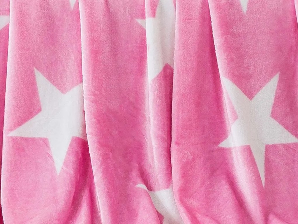 XPOSE® Mikroplyšová deka LÝDIE - ružová 200x220 cm