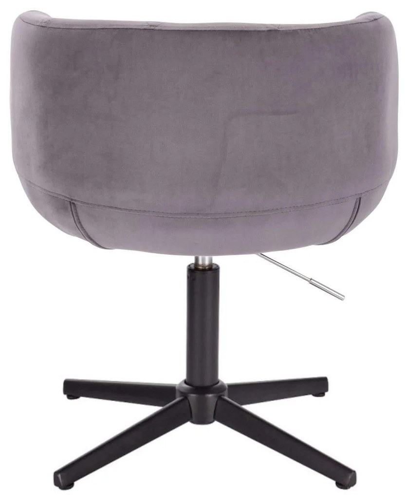 LuxuryForm DESIGN Kreslo MONTANA VELUR na čiernom kríži - šedé