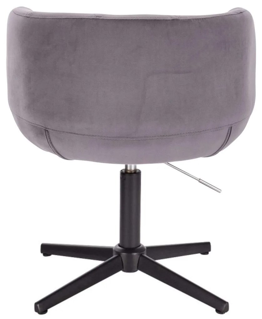 LuxuryForm DESIGN Kreslo MONTANA VELUR na čiernom kríži - sivé