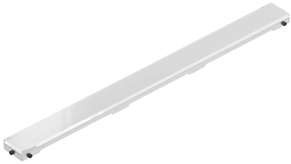 Odtokový sprchovací žľab WHITE GLASS, sklenený kryt