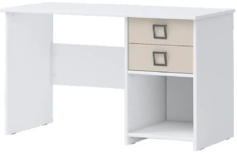 Písací stôl  Kiki KS6-BE/KI-01 biely/piesok