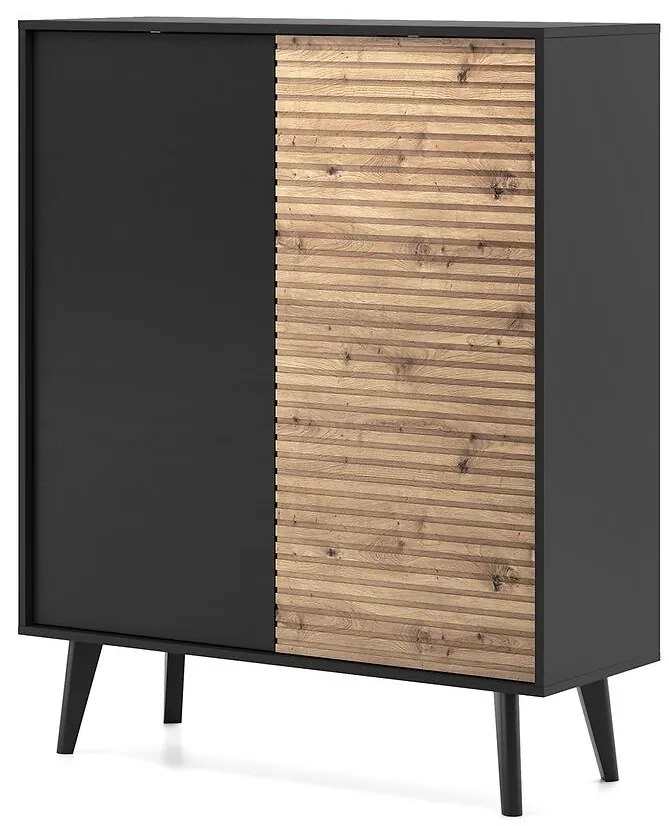 Komoda WILLOW WKD 104 dub artisan/čierna