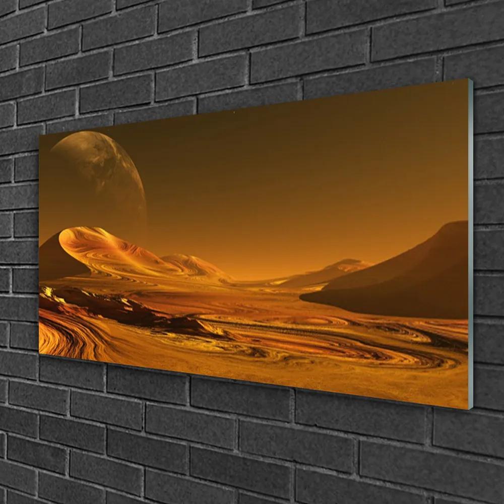 Skleneny obraz Púšť vesmír príroda 125x50 cm