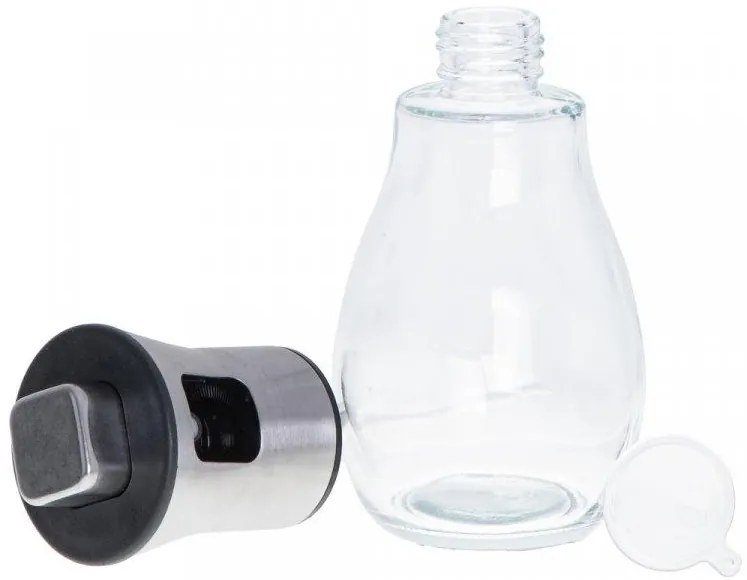 Dávkovač oleja s rozstrekovačom 200 ml - strieborný