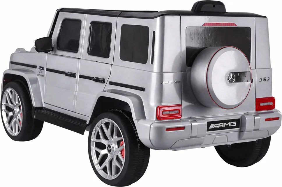 LEAN CARS Elektrické autíčko Mercedes G63 S306-1 strieborné