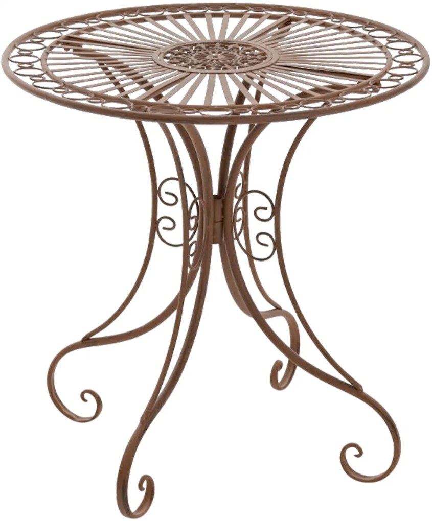 Kovový stôl GS13437402 - Hnedá antik