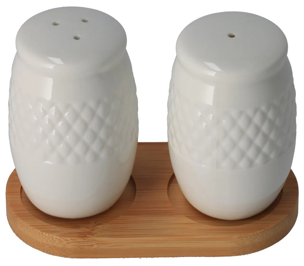 Orion Soľnička a korenička porcelán-bambus