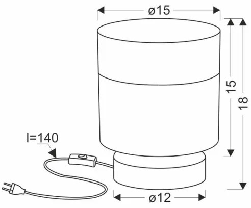 Stolná lampa PORTO 1xE27/60W/230V čierna/hnedá