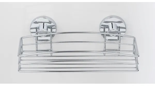 WENKO 20883100-Polica VACUUM-LOC RUND STAH 26x15,3 cm lesklý chróm