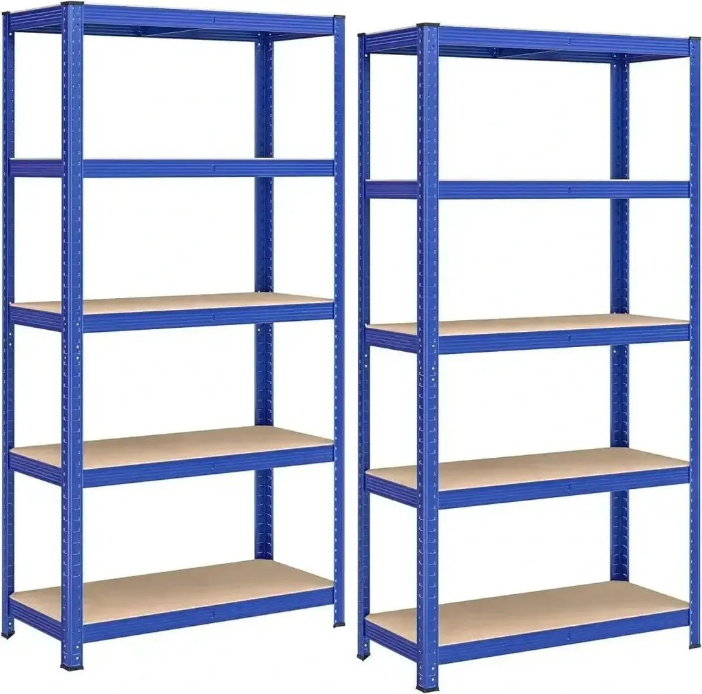 Oceľový regálový systém 2 ks, 180x90x40 cm, modrý