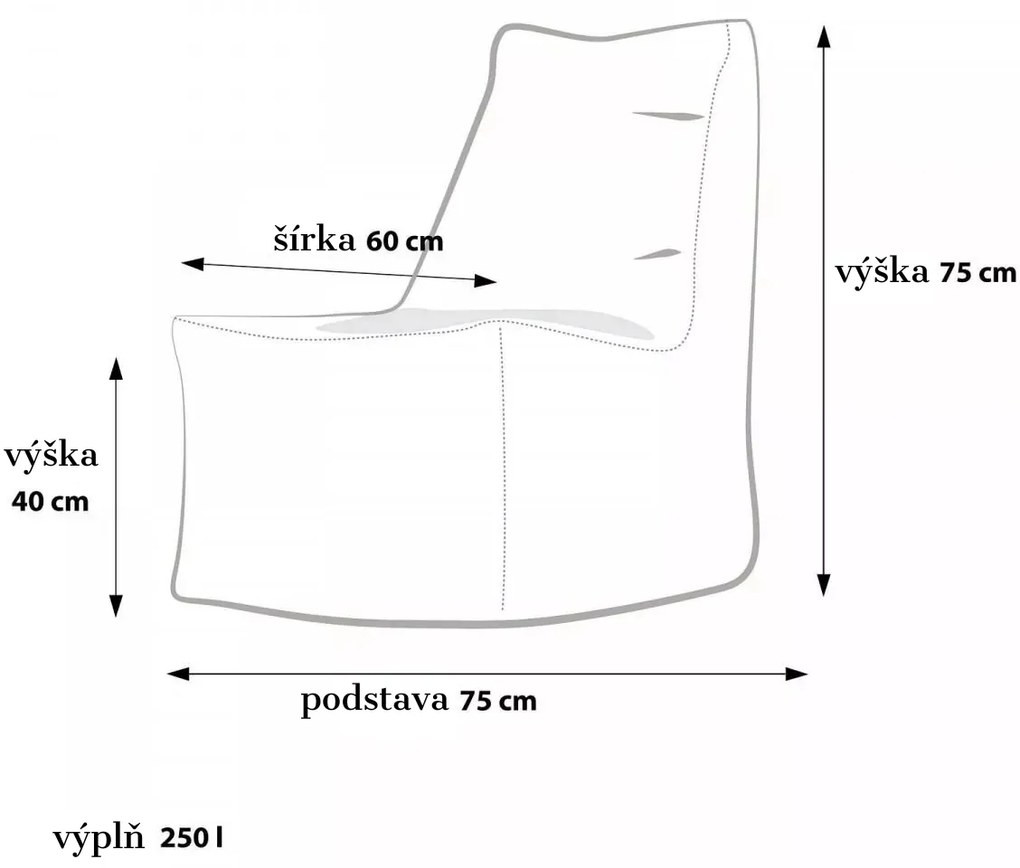 INTERMEDIC SK Sedací vak Solid Outdoor Farba: M18 - pudrová