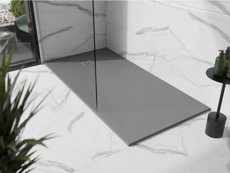 Mexen Stone+, obdĺžniková vanička z minerálneho kompozitu 180 x 70 cm, šedá-betónová, 44617018