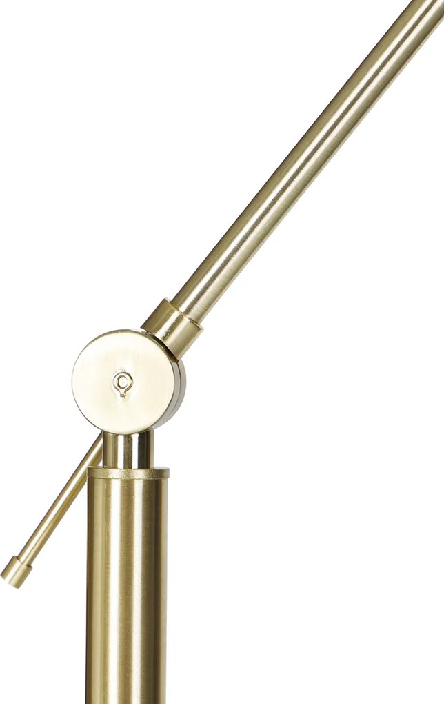 Stojaca lampa zlatá so svetlohnedým tienidlom 50 cm nastaviteľná - Editor