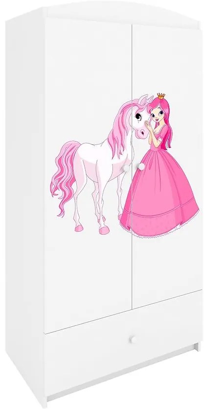 Skriňa Babydreams Biely – Princezná 2