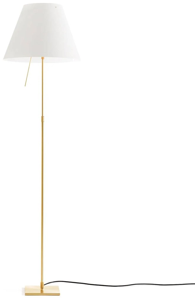 Luceplan Costanza stojaca lampa D13t, mosadz/biela