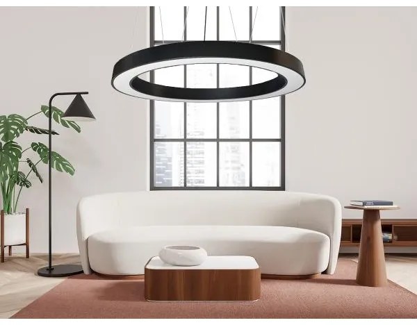 LED Luster na lanku LED/60W/230V 4000K pr. 120 cm čierna