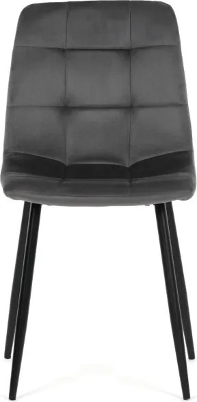 Jedálenská stolička zamatová, sivá CT-V5081 GREY4