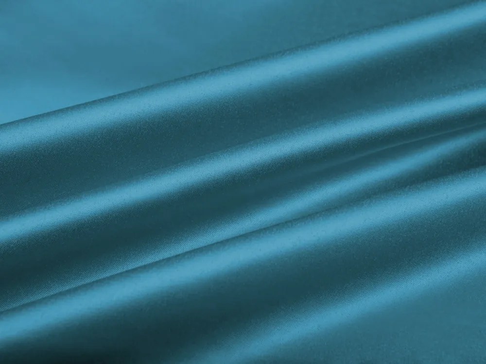 Biante Saténový okrúhly obrus polyesterový Satén LUX-033 Petrolejovo modrý Ø 110 cm
