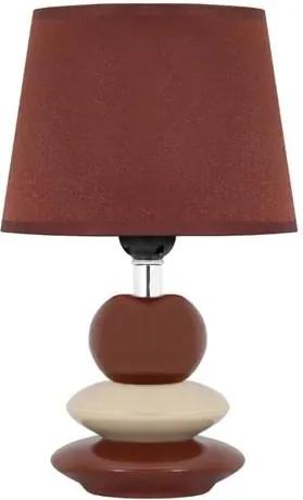 ISO Nočná lampička s kameňmi, hnedá, 6481