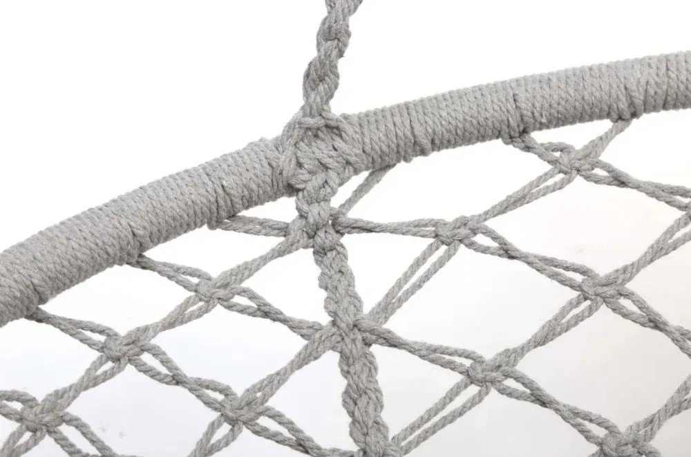 Sivé závesné kreslo KOLUMBIA so stojanom