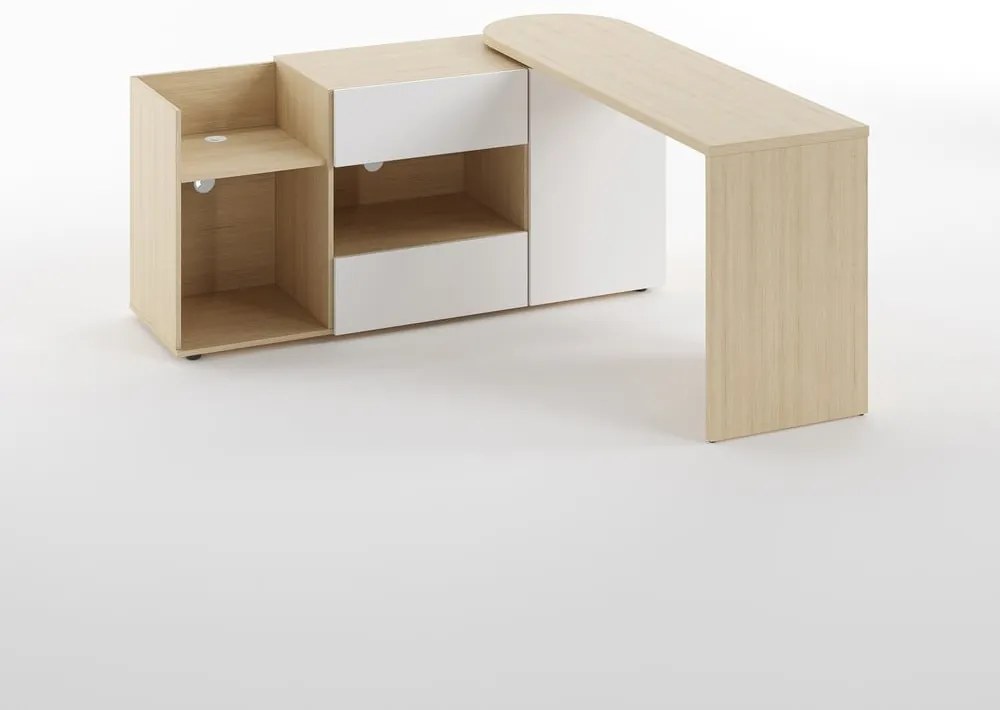 Pracovný stôl s doskou v dubovom dekore 48x159 cm Tango – TemaHome