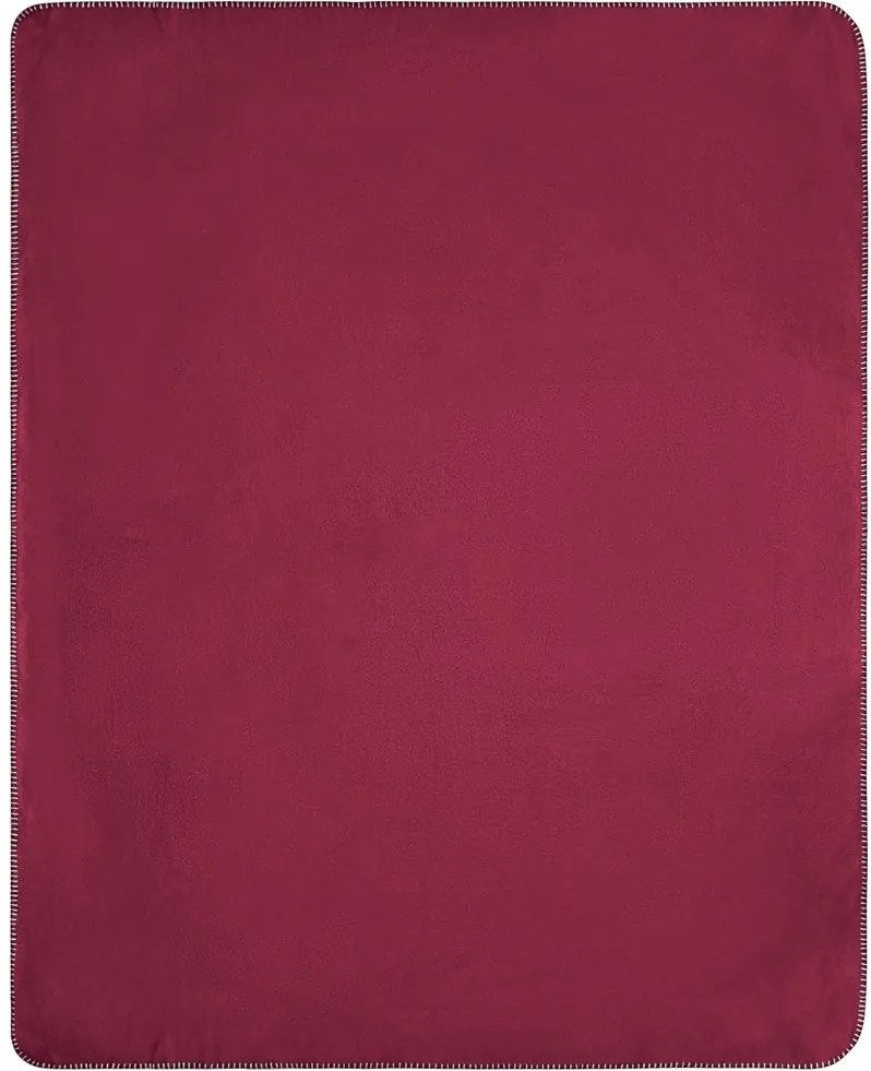 Daiber Fleecová deka JN1901 - Bordeaux / natural