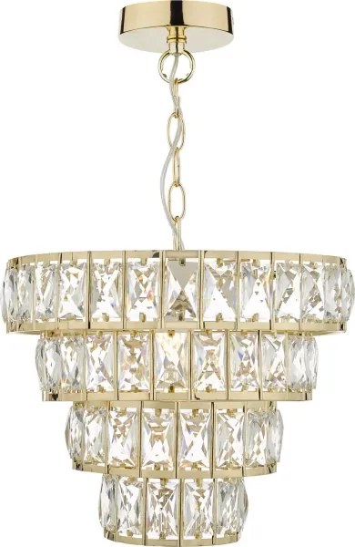 Där Lighting CER0135 - Luster na reťazi CERYS 1xE27/60W/230V zlatý